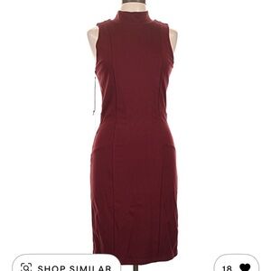 ALI & JAY Sleeveless Maroon Midi Dress